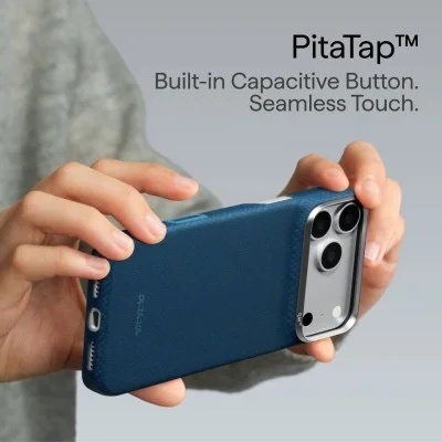 Pitaka (Argyle) Edge Case for iPhone 18 Pro Max - Abyss Blue